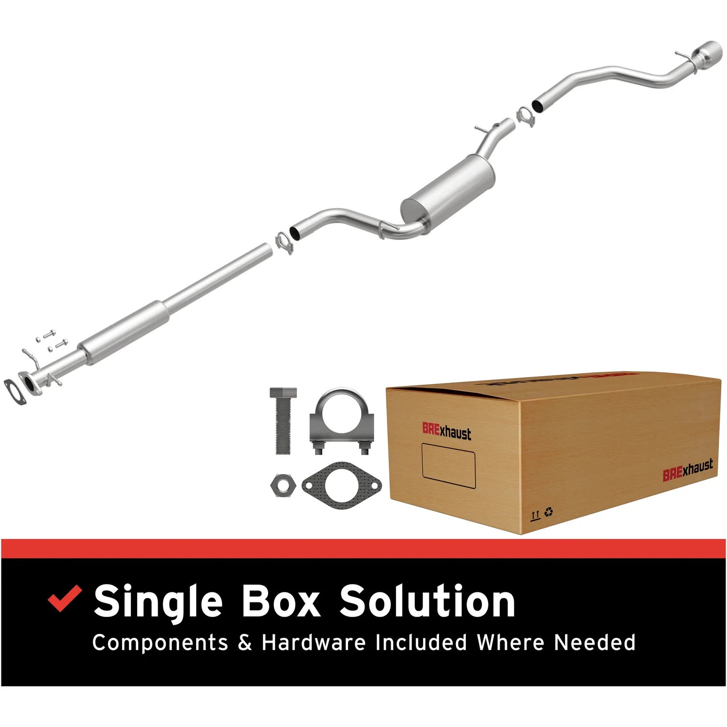 Fits 2008-2011 Ford Focus 2.0L Direct-Fit Replacement Exhaust System